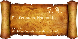 Tiefenbach Marcell névjegykártya