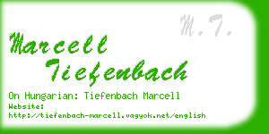 marcell tiefenbach business card